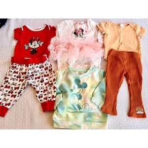 Disney Baby Minnie Mouse‎ Mickey Simba Clothes Bundle 3-6M 6pc Set Lot